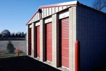 Southeast corner of storage building 'D'