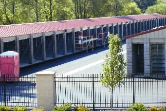 View of building 'A' from the north during construction