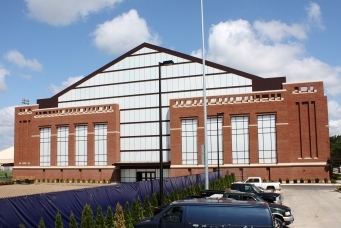 South side of the Indoor Practice Facility