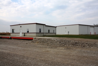 East side of the office building and weigh station