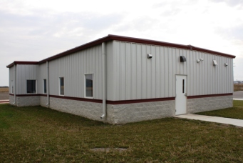 Northwest corner of the office building