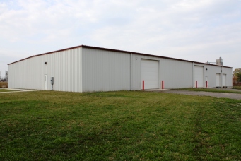 Northeast corner of the storage building